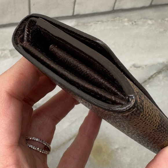 🔥 SOLD 🔥 Louis Vuitton Porte Monnaie Plat Damier Brown card case - Picture 15 of 16